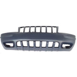 1999-2000 Jeep Grand Cherokee Bumper Front Black Ltd With Fog Lamp Hole